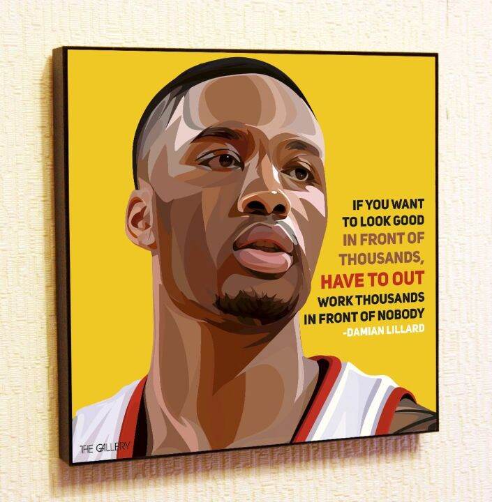 Damian Lillard basketball Motivational Quotes Wall Decals Pop Art gift