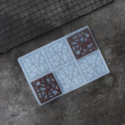 【CW】♣  Hollow Out Frame Chocolate Cup Decorating Gothic Window Silicone Mold Transfer Sheet Baking Chablon