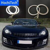 Hochitech ชุดตาปีศาจนางฟ้ารัศมีไฟหน้า Ccfl 6000K สีขาวสำหรับ Opel Gt Roadster 2007 2008 2009 2010