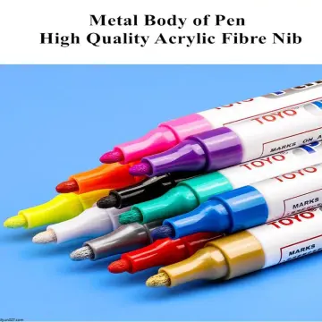 5pcs White Marker Pens Waterproof Rubber Permanent Paint Marker Pen Car  Tyre Tread Environmental Tire Painting