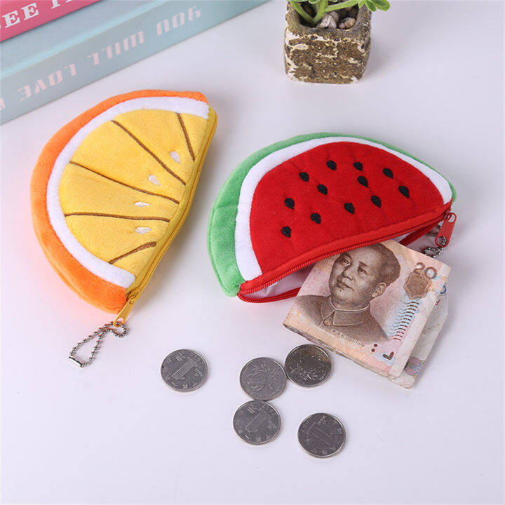 zipper-coin-wallet-for-girls-coin-purse-for-women-fruit-wallet-lovely-plush-key-bag-watermelon-coin-purse