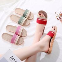 CODai424839 Linen Slippers for Women 2019 New Unisex Home Selipar Flip Flops Comfortable Non-slip Bathroom Shoes