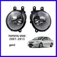 VIOS Fog Lamp Fog Lightโคมไฟหมอกไฟหน้ากันชนด้านหน้า ไฟตัดหมอก ไฟสปอร์ตไลท์ for TOYOTA VIOS 2007-2013 Without wiring harness and switch(ไม่มีชุดสายไฟและสวิตช์)