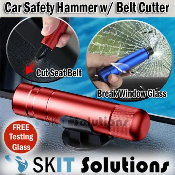 2-in-1 Car Window Glass Breaker Seat Belt Cutter Mini Safety Escape Hammer  Tool