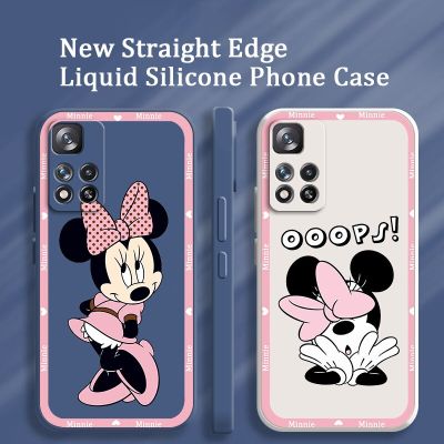 Pink Minnie Mouse Art Liquid Rope Soft Cover Phone Case For Xiaomi Redmi Note 12 11 11S 11T 10S 10 9S 9T 9 Pro Plus 5G Funda
