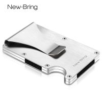 NewBring Slim Metal Credit Card Holder With RFID Anti-chief Travel Mini Wallet Man for rfid wallet