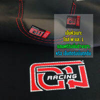 ผ้าเบาะ พร้อมเย็บหัวเบาะ โอม RACING สีดำสีแดง (ไซส์ Mและไซส์L)นำไปหุ้มเบาะได้หลายรุ่น ผ้าเบาะโอม RACING เนื้อผ้าเอกนาทอง