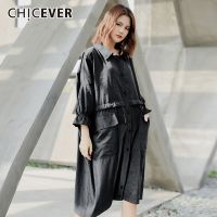 CHICEVER Ruffles ผู้หญิงท็อปส์และเสื้อเสื้อปกแขนลุกเป็นไฟ Drawstring หลวม O Versize เสื้อผู้หญิงเสื้อผ้าลำลองใหม่2019