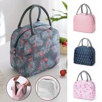 ♠✥ Canvas Functional Pattern Thermal Lunch Dinner Bags Picnic Travel Breakfast Box Women Child Convenient Lunch Bag Tote Food Bag