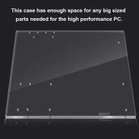 DIY Open Frame Overlock Computer Clear Case Base Stand For M-ATX Motherboard HH