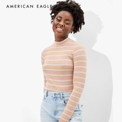 American Eagle Long Sleeve Mock Neck T-Shirt เสื้อยืด ผู้หญิง แขนยาว (EWTS 037-7503-211)