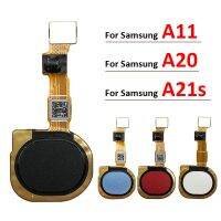 สำหรับ Samsung A11 A115F A20 A205F A21S A217F เซ็นเซอร์ลายนิ้วมือ Home Return Key เมนูปุ่ม Flex Ribbon Cable