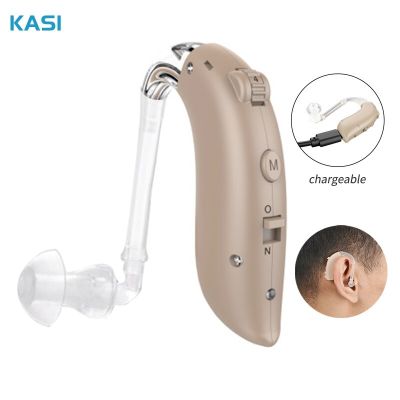 ZZOOI 4 channel Hearing Aid Rechargeable Hearing Device BTE Ear Hearing Aids for The Elderly Audifonos Sound Amplifier for Deafness