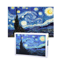 TOYANDONA Starry Night Jigsaw 1000 Pieces Jigsaw Puzzle for Fun Oil Painting Jigsaw for Adult without Frame (Colorful)