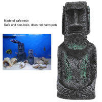 Fish Tank Easter Island Portrait Roman Portrait Resin Easter Island Statue for Aquarium Fish Tank