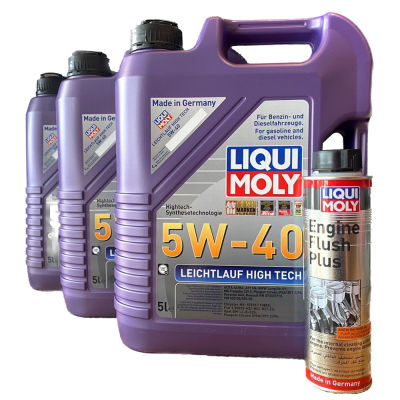 น้ำมันเครื่องยนต์ LIQUI MOLY Leichtlauf High Tech SAE 5W-40 5ลิตร (ฟรี Engine Flush Plus 1 ขวด/1 คำสั่งซื้อ )