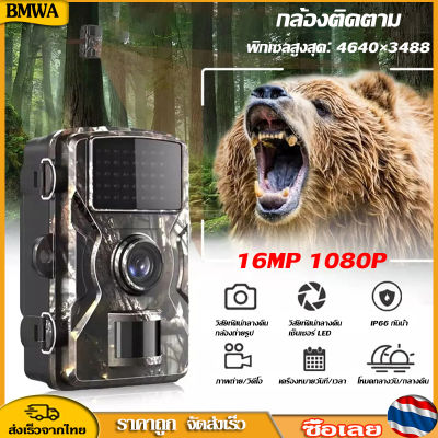 BMWA กล้อง Mini Trail 16MP 1080P กล้องลูกเสือสัตว์ป่าพร้อมเซ็นเซอร์ตรวจจับความเคลื่อนไหว Night Vision 12M IP66 การติดตามการตรวจสอบการกันน้ํา