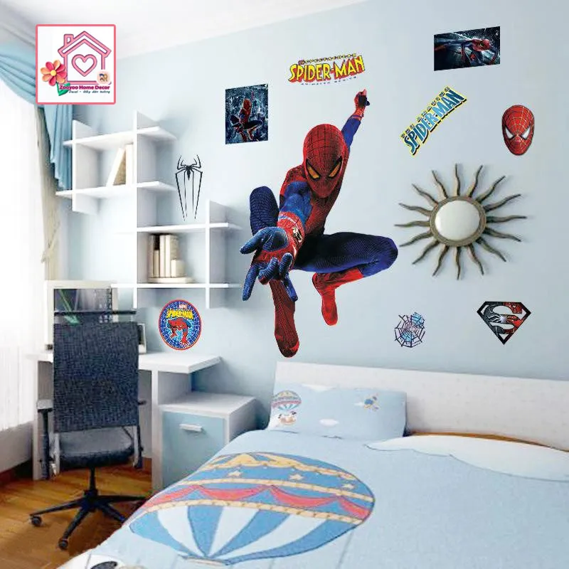 Decal dán tường Người nhện Spiderman DF9911 cho bé trai bé gái ...