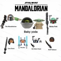 Mandalorians Mainan ตุ๊กตาขยับแขนขาได้ Bayi Ahsoka Blok Bintang Stormtroopers Luke Skywalker โบบาเฟทท์ Obi-Wan Wars