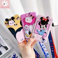 GARRIY เคสการ์ด Mickey การ์ดรับประทานอาหารลายฮีโร่นักเรียนของเด็กผู้หญิงผู้ถือบัตรการ์ตูนสายคล้องสำหรับ Sampul Kartu รถบัส