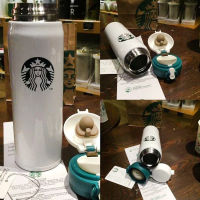 Starbuck Tumblers 2021 500Ml 304ขวดสุญญากาศสแตนเลสความจุขนาดใหญ่สำหรับนักเรียนชายและหญิงเกาหลี Bounce Cover ถ้วยทันสมัย