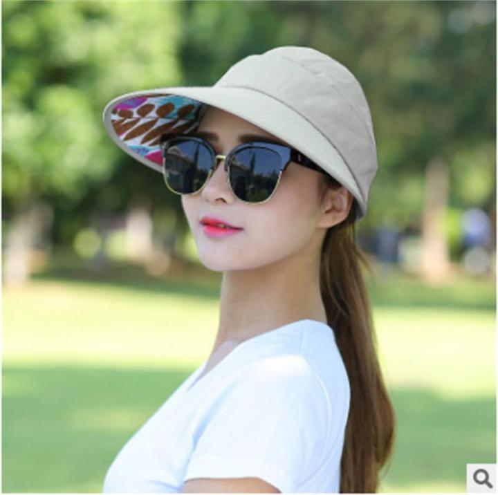 hot-travel-sun-hat-outdoor-foldable-sun-hat-for-women-casual-outdoor-cap-beach-hat-ultraviolet-proof-sun-shade-beach-hat-accessory