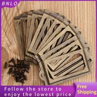 BNLO 12pcs ตู้เฟอร์นิเจอร์ตู้ ป้ายลิ้นชักป้าย ทองเหลืองโบราณ กล่องกล่องลิ้นชัก ผู้ถือฉลาก ดีไอวาย ที่จับแบบถือ โครงตู้ดึง บ้านในบ้าน