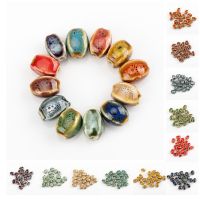 13 20pcs Special Ceramic DIY Beads Unique Shape Scattered Beads Colorfull glaze bead 13X10mm A221B