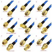 RG402 Coax Cable SMA To SMA Male Female Connector RPSMA To SMA Right Angle Crimp for RG402 High Frequency Test 50ohm Fast Brass