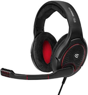 EPOS I Sennheiser GAME ONE Gaming Headset, Open Acoustic, Noise-canceling mic, Flip-To-Mute, XXL plush velvet ear pads, compatible with PC, Mac, Xbox One, PS4, Nintendo Switch, and Smartphone - Black. Black Headset