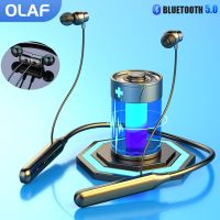 OLAF Headphones Wirelsss Bluetooth Earphones Neckband Magnetic Sport TWS Headset With Mic Earbuds HIFI 9D Waterproof Headphone