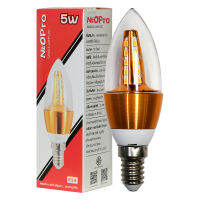 Neo X/NeoPro หลอดจำปาใส LED 5W แสงส้ม / แสงขาว (WW / DL) E14