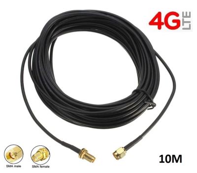 สายอากาศ 3G 4G Router RG174 RP SMA 10M Antenna Male To Female Extension Cable Wireless Router