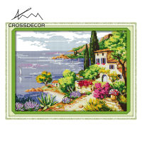 Crossdecor Cross Stitch ออกแบบใหม่รูปแบบภูมิทัศน์ Aida 14CT 11CT ผ้า Handmade ปักชุดพร้อมวัสดุสำหรับผู้เริ่มต้นตกแต่งสำหรับ Sala Wall - Seaside Landscapes (2)