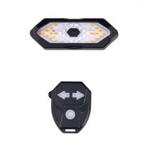 ✓ LED Bicycle Indicator Bike Rear Laser Turn Tail Signal Light Wireless Remote USB Charge Rainproof Steering Safety Warning Light