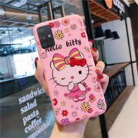 น่ารักสำหรับ Samsung Galaxy A10s A30 A20s A30s A50 A51 A71 A10 M10 M10s A20 A50s A70 A70s การ์ตูน Hello Kitty สีชมพูโทรศัพท์กรณีปกคลุมซิลิโคนอ่อน