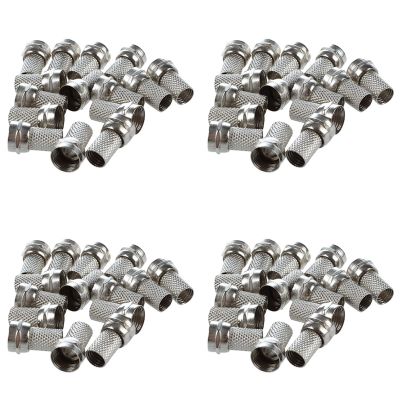 90 Pcs RG6 F-Type Twist-on Coax Coaxial Cable RF Connector Male for CCTV Camera