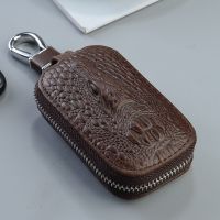 Car Key Pouch Bag Genuine Leather Crocodile Key Ring Chain Holder Casual Keyholder Keychain For Men Women New Fashion 2021