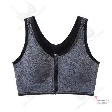 Shop Fashion 1 Pcs Lady Deep V Zipper Backless Bra Push Up Underwear Sports  Vest Wrapped Chest Online