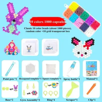 Beads Aqua DIY for Girls Boy Kids Hama Water Set Kit Star Ocean