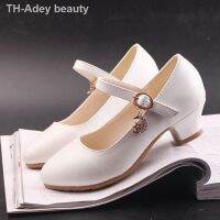 【hot】﹊✌  Children Leather Shoes Heel Kids Performance Student Show Sandals 28-41