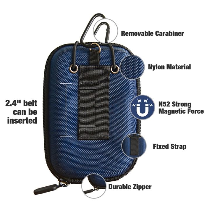 lz-hard-shell-golf-rangefinder-carabiner-belt-loop-carry-box-imperme-vel-prova-de-choque-eva-saco-de-armazenamento-range-finder