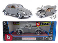 โมเดลรถเหล็ก​ โฟล์คเต่า 1955 VW BEETLE​ scale 1:18 ยี่ห้อ​ Bburago