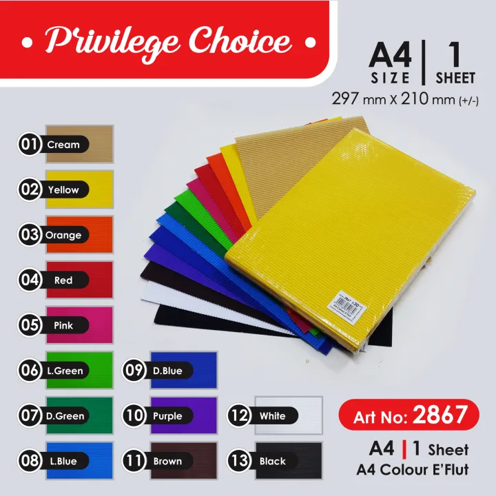 2867 E'Flute Kertas Kotak Bergelugur, Kertas Art & Craft, Kertas