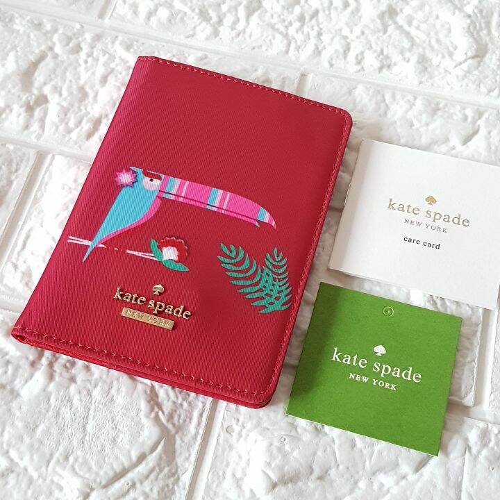 Kate Spade Classic Nylon Bifold Passport Holder Lyla Red Parrot Design Lazada PH