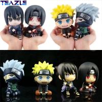 TEAZLE 8-9CM Kakashi Hatake Uchiha ซาซุเกะอิตาชิ Uchiha Anime Q เวอร์ชั่น Figur Naruto ท่านั่งตุ๊กตาโมเดล