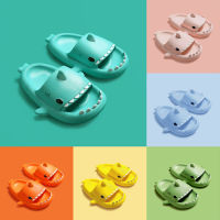 Children Slippers Kids Sandals Parent-child Aldult Women Men Shoes Cartoon Shark Summer Boys Girls Baby Soft Sole Anti-Slip2023