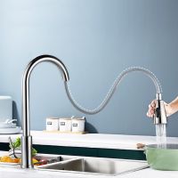 360° Rotation Kitchen Faucets Hot &amp; Cold Water Tap Extendable Faucet Sink Two Water Outlet Modes Stainless Kitchen Accesories