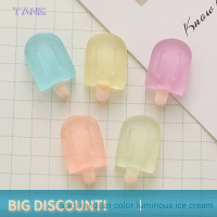 ?【Lowest price】TANG 5pcs Miniature Luminous Ice Cream เครื่องประดับเรซิ่นน่ารักตกแต่งรถอุปกรณ์เสริม