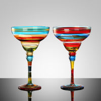 Handmade Colorful tail Cup Europe Goblet Cup Champagne Cup Creative Wine Glasses Bar Party Home DrinkWare Wedding Gifts